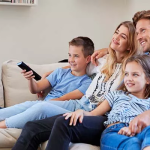 family enjoying air conditioning