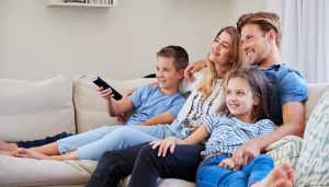 family enjoying air conditioning