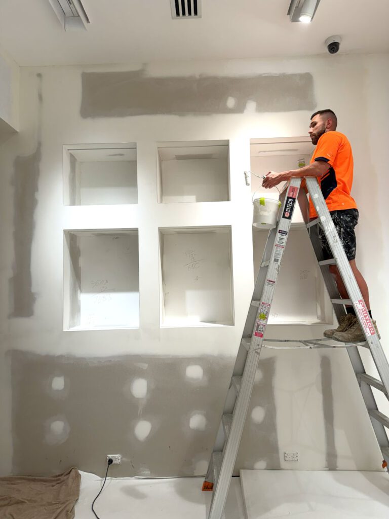 Precision Painting for Retail Fitouts in Jewellery Stores
