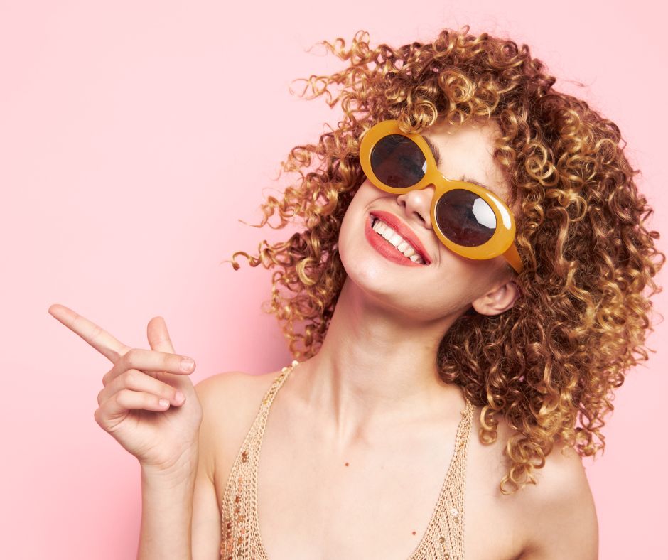 A pair of oversized sunglasses