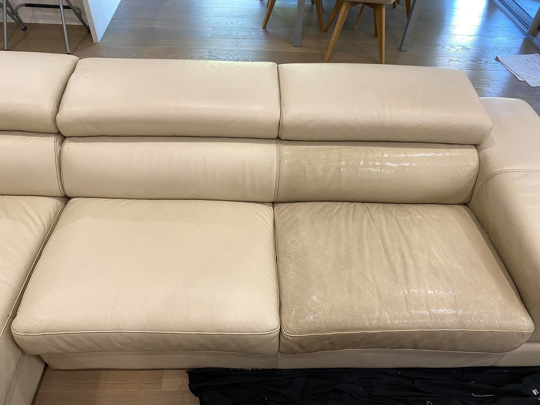 Leather couch cleaning and care